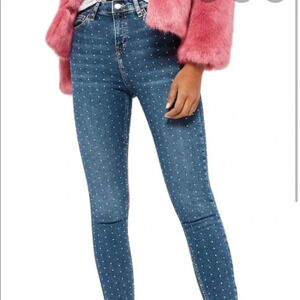 Top shop Rhinestone moto  Jamie jeans